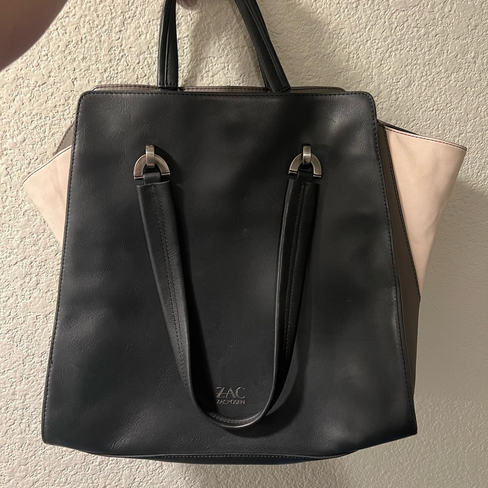 Zac Posen leather and suede bag